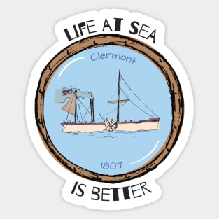 Boating lover, Vintage American Boat Clermont 1807 V2 Sticker